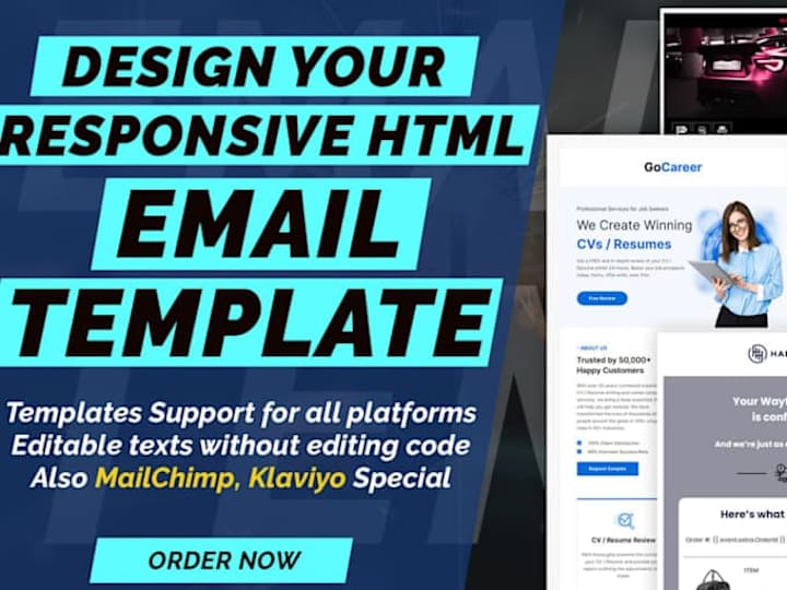 Cover image for I will design a powerful HTML email template & Newsletter