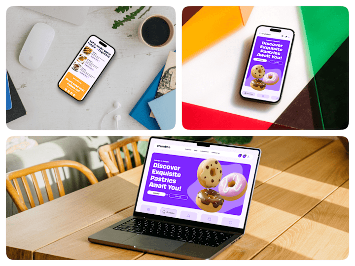 Cover image for Crumbco Pastries - Landing Page - UI/UX