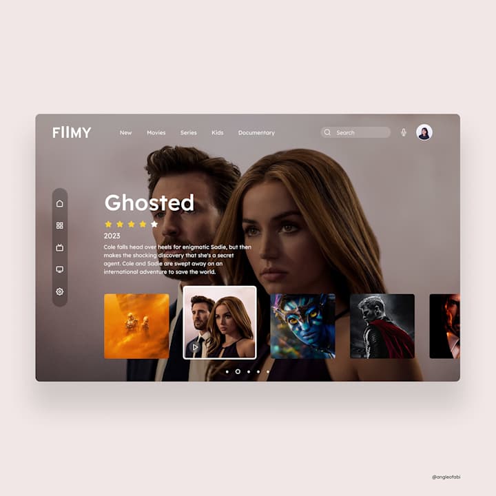 Cover image for Fillmy A Movie Website Design on Behance