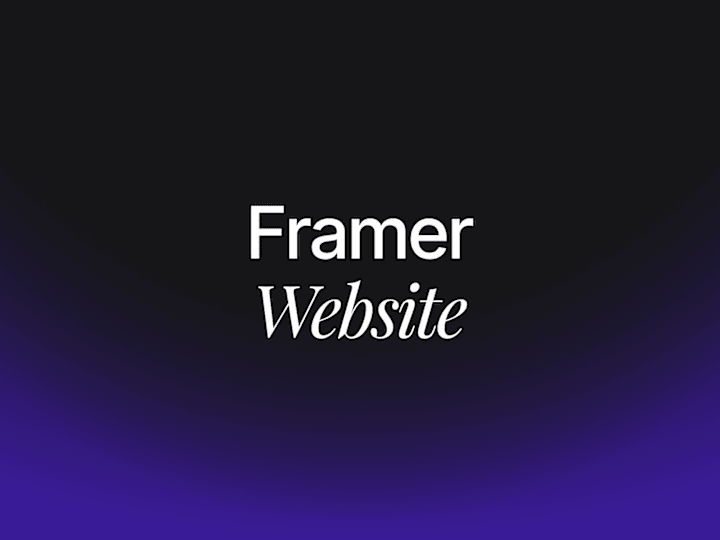 Cover image for Framer Website