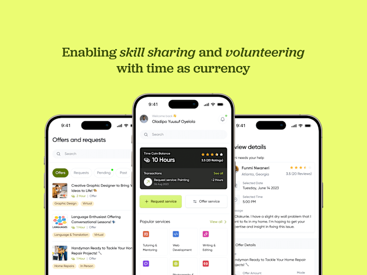 Cover image for Full Mobile App UI/UX Design for TimeSwapr