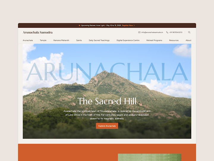 Cover image for Arunachala Samudra Website Redesign