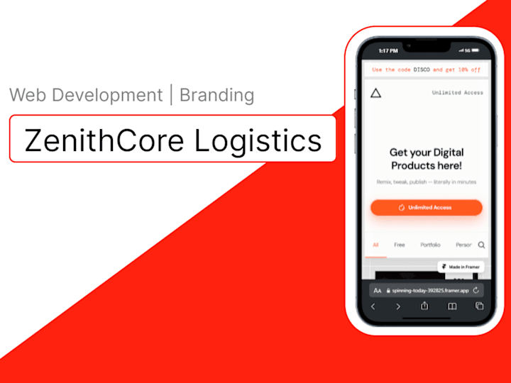 Cover image for Web Development for ZenithCore Logistics
