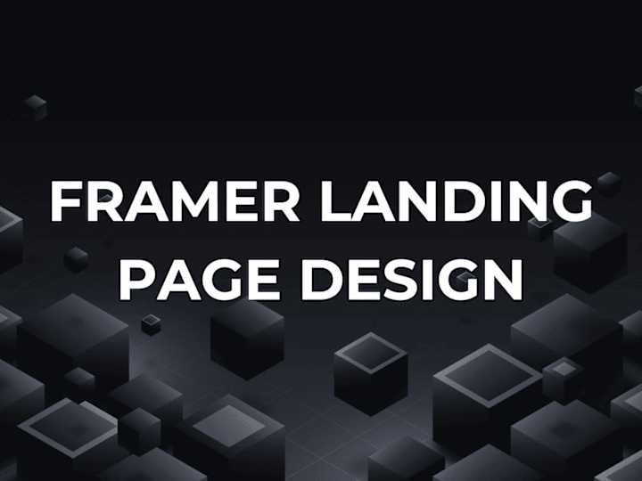 Cover image for Landing Page With Framer | Framer Landing Page Design | Framer 