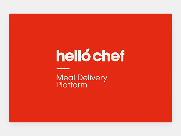 Cover image for HelloChef - Meal Delivery Platform