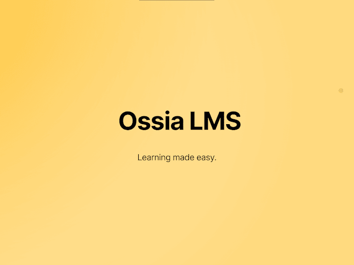 Cover image for Ossia - UI/UX Design Project