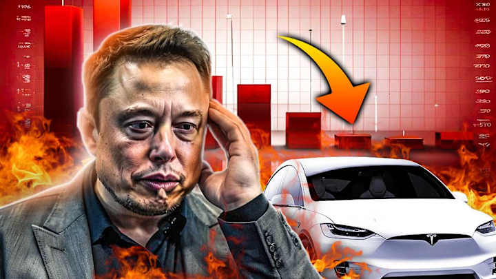 Cover image for The-Beginning-of-the-Downfall-of-Tesla Thumbnail Design