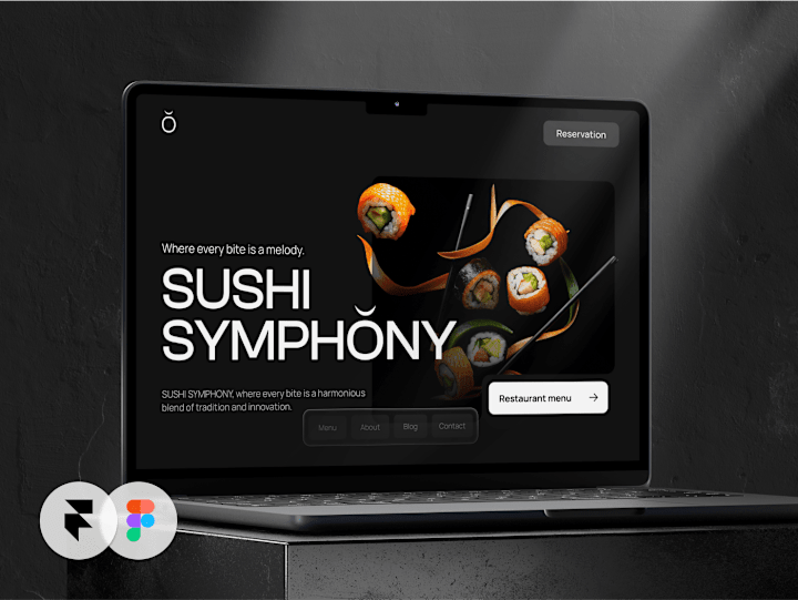 Cover image for Sushi Symphony – Restaurant Framer template