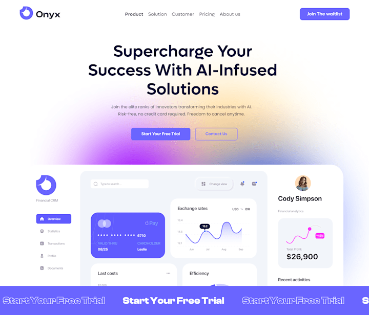 Cover image for Onyx: Ai-powered Saas Solution