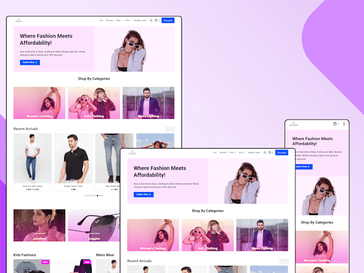 Cover image for Design & build, a trendy fashion shop