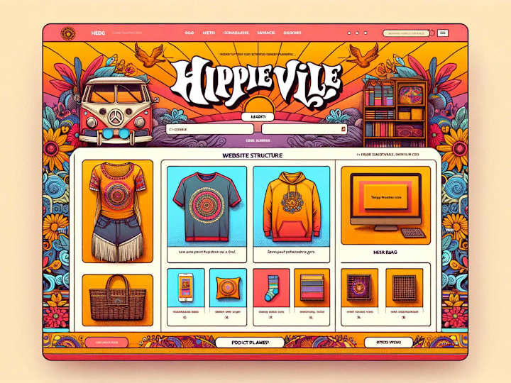 Cover image for Hippie Ville - A storefront for retro merch