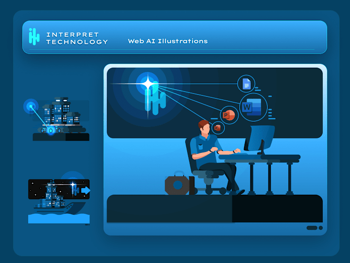 Cover image for Professional illustrations for a technology company