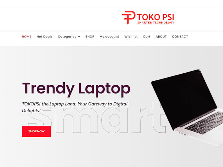 Cover image for A Responsive E-commerce Website for Laptops