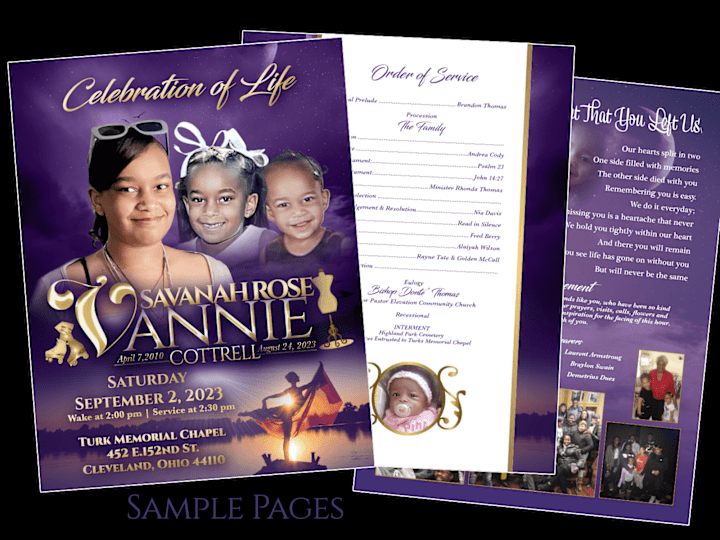 Cover image for Funeral Program Design with Personal Touch