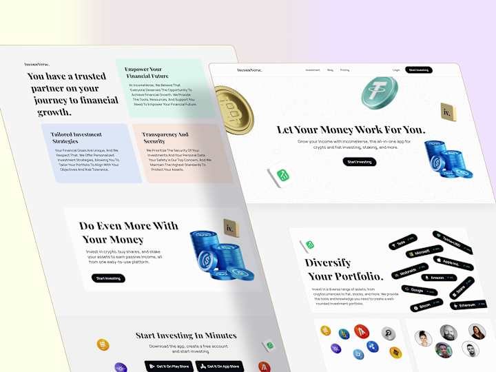 Cover image for Incomeverse Investment Webpage UI Design and Development