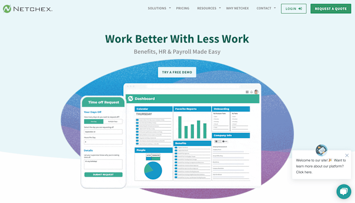 Cover image for Netchex - Benefits, HR & Payroll Made Easy