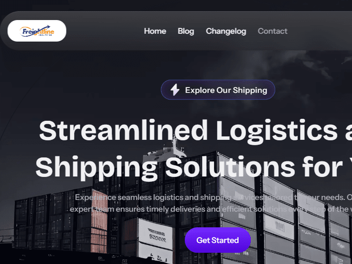 Cover image for Logistic Shipping Company Website