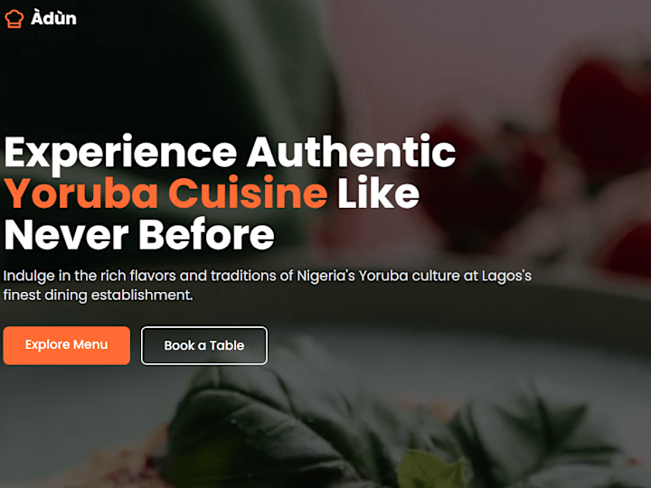 Cover image for African Restaurant - Authentic Yoruba Cuisine