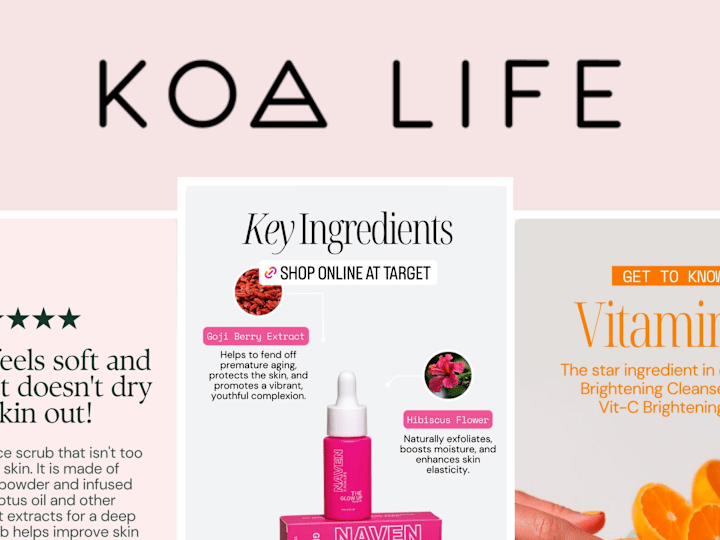 Cover image for Social Media Management for KOA LIFE Skincare