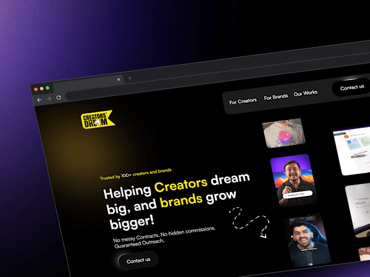 Cover image for High-Converting Landing Page for Creator Dream
