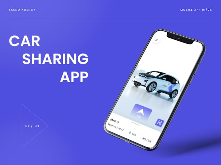 Cover image for Mobile App UI/UX Design for Car Sharing