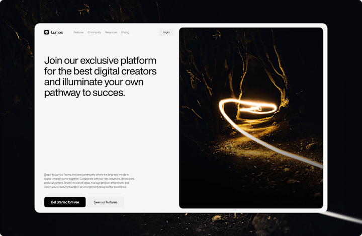 Cover image for Webdesign & Product for Lumos Teams 