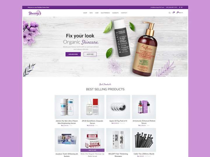 Cover image for Custom WordPress E-Commerce Site for a Skincare Brand