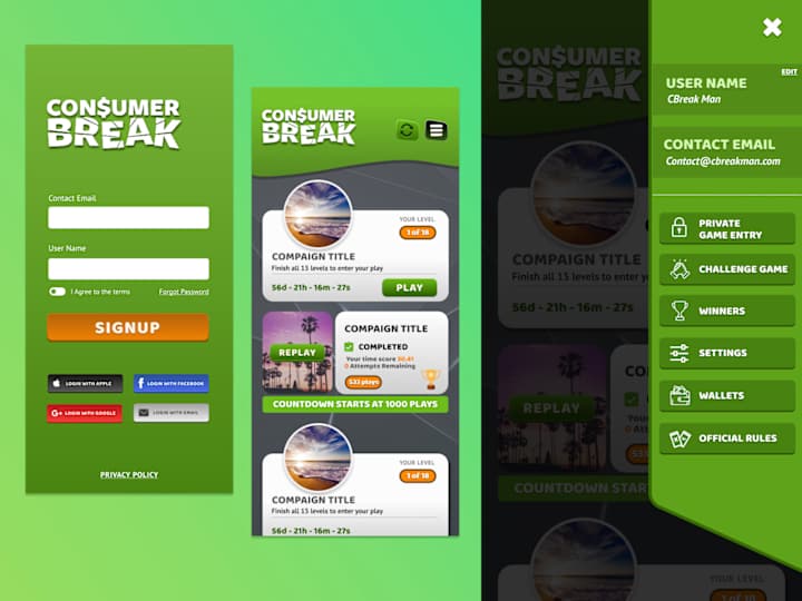 Cover image for Consumer Break - Mobile Game UX/UI