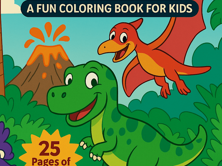 Cover image for Roarsome Dinosaurs: A Fun Coloring Book for Kids: Perfect for A…