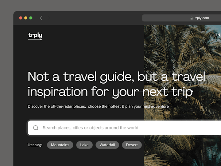 Cover image for trply.com / main page (Dark)