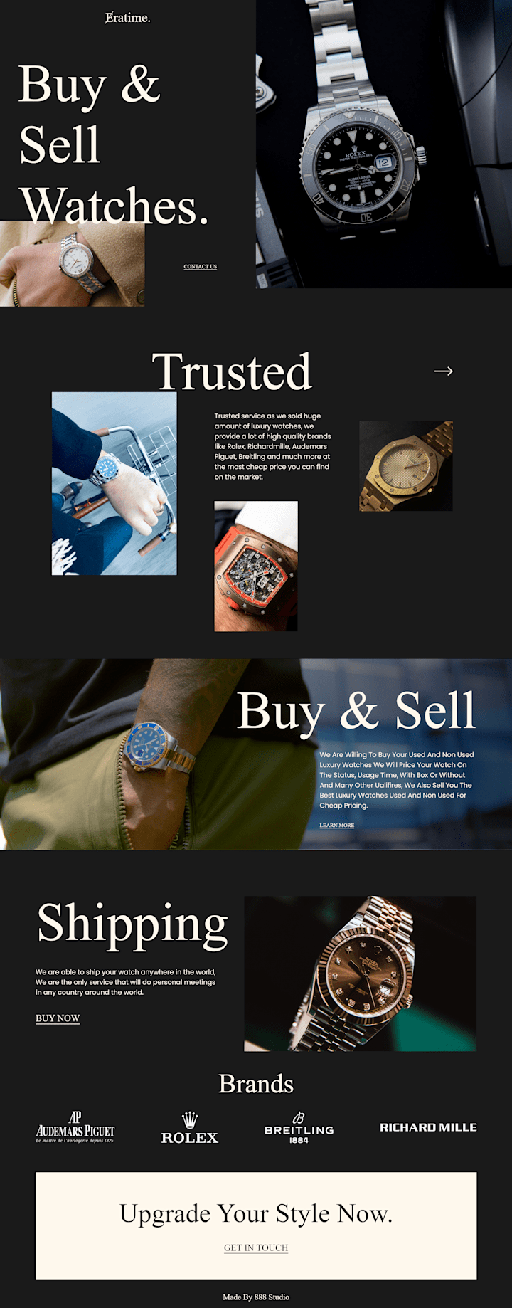 Cover image for Luxury Watch Reseller Landing  EraTime