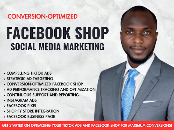 Cover image for Converting TikTok ads, Facebook shop social media marketing