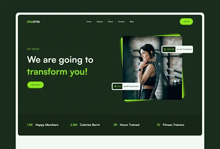 Cover image for EliteGYM - Framer Template