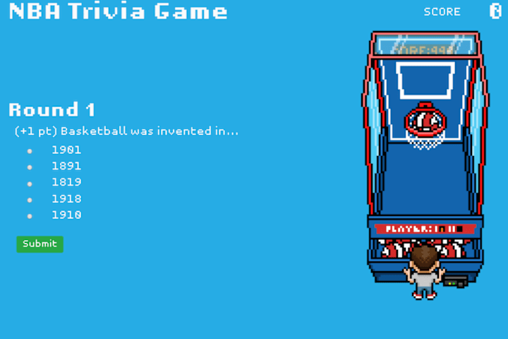 Cover image for NBA Trivia Game