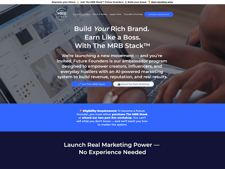 Cover image for The MRB Stack™ Future Founders Website Design