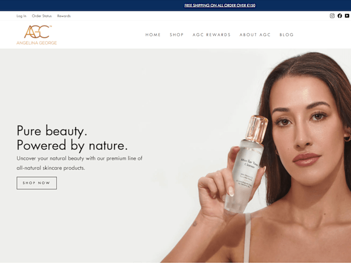 Cover image for Custom Ecom Site for Skincare Brand