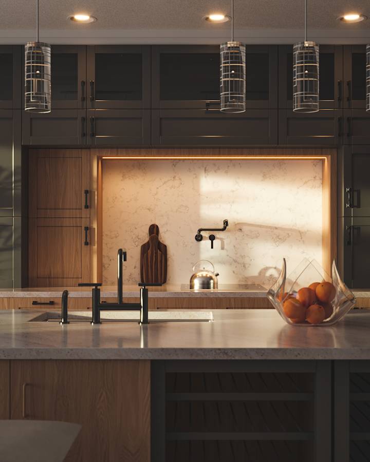 Cover image for 3D Render | Dark Kitchen :: Behance