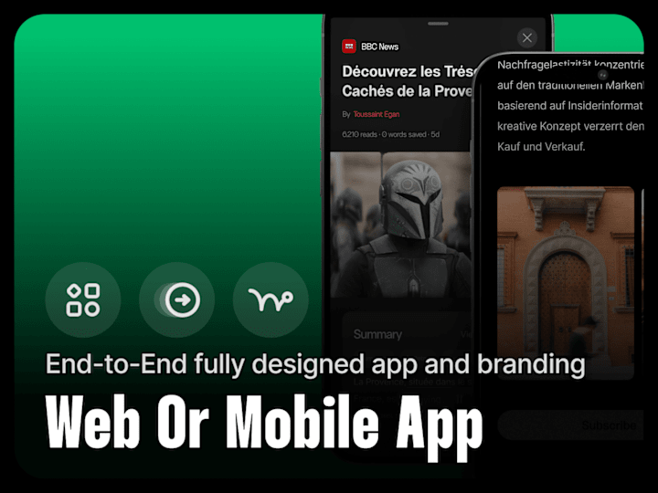 Cover image for Full App Design End-to-End for website or mobile apps