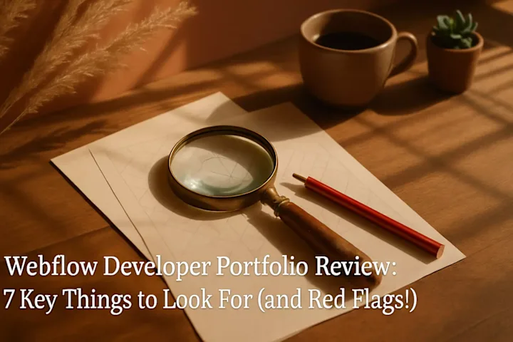 Cover image for Webflow Developer Portfolio Review: 7 Key Things to Look For (and Red Flags!)