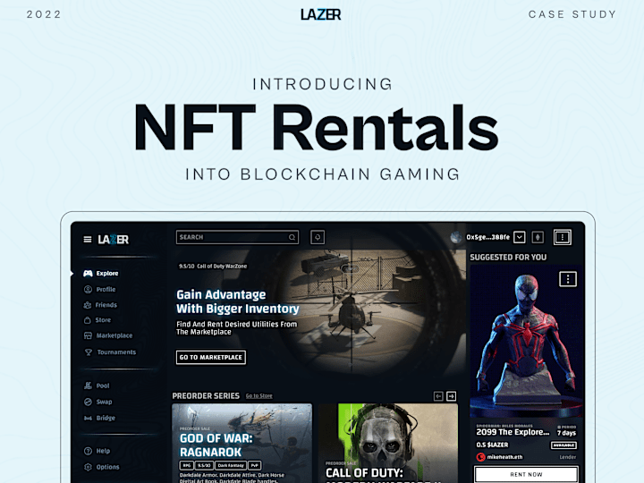 Cover image for LAZER - Blockchain gaming ecosystem with NFT Rentals 