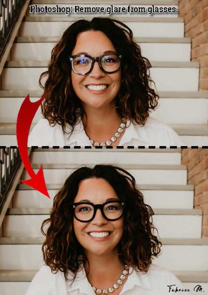 Cover image for Removal of glare from glasses with Photoshop