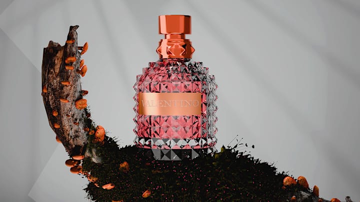 Cover image for Valentino Perfume - 3D Product Render :: Behance