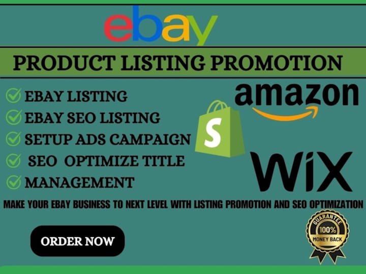 Cover image for I will design your ebay listing ebay SEO product listing upload