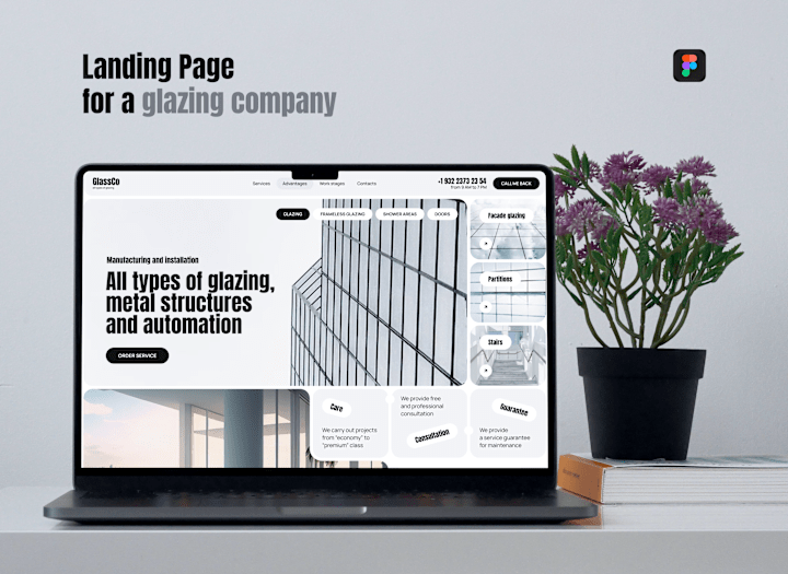 Cover image for Landing page for a glazing company