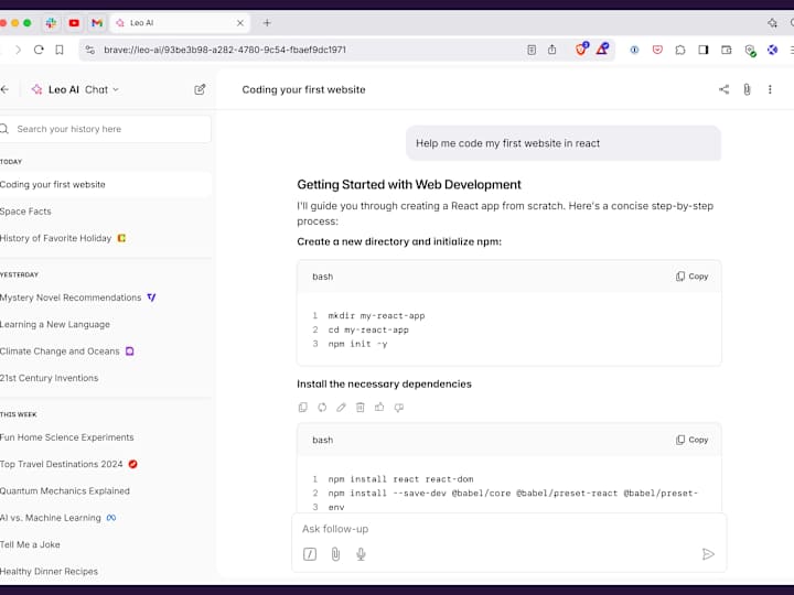 Cover image for Leo AI webapp