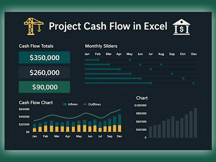 Cover image for Excel Cash Flow Tracker for Project-Based Construction Budgets