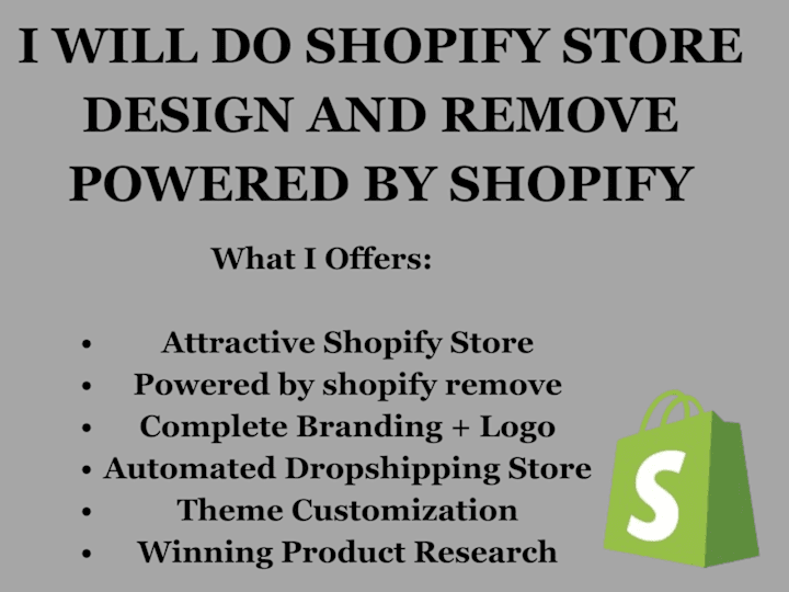 Cover image for I will remove powered by shopify on your shopify website