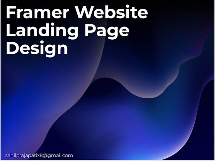 Cover image for Framer Website   |   landing page design  