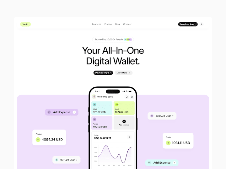 Cover image for Vaulti | Wallet App Framer Website