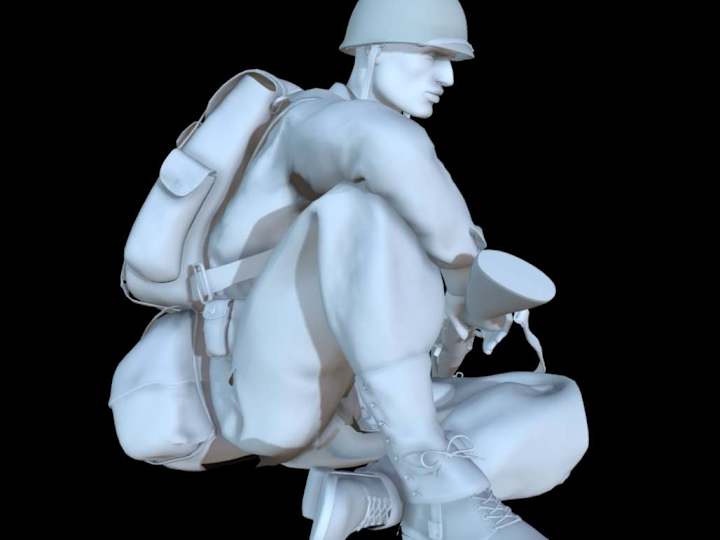 Cover image for 3D character for printing, 3d printable model